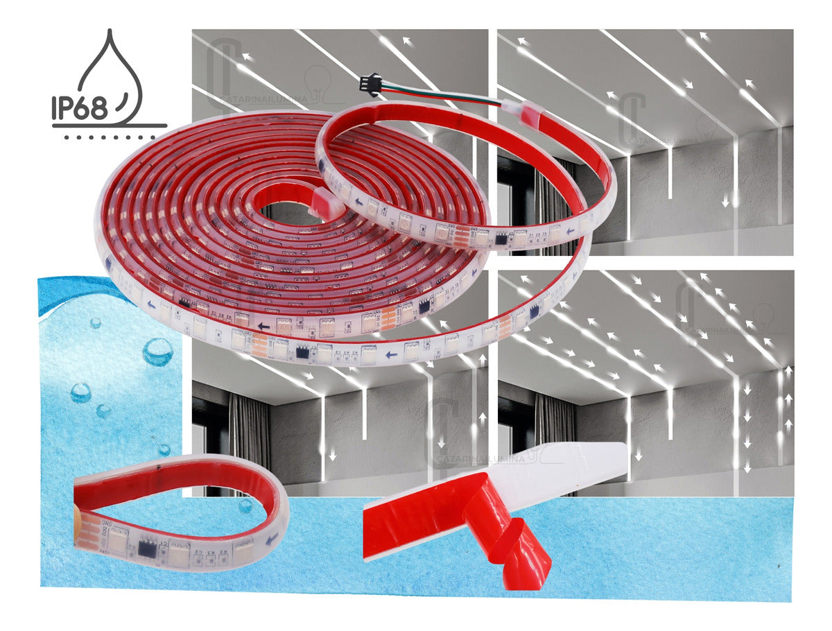 Tira LED Secuencial 24V IP68 – Sumergible, con 3 Temperaturas de Color y Efectos Personalizables