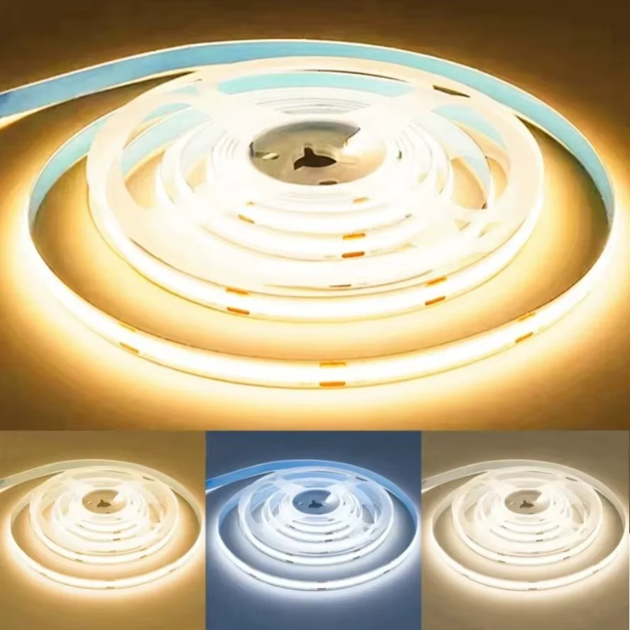 Tira Led Cob 320 Leds 24v Regulable 8mm 30 metros de tira + Alimentador 24v