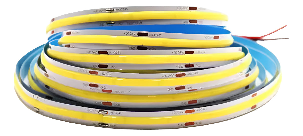 Tira Led Cob 320 Leds 24v Regulable 8mm 30 metros de tira + Alimentador 24v